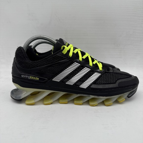 Adidas Men's Springblade Ignite Running Shoes Fitness Black Neon Yellow SZ 7 - Picture 1 of 16